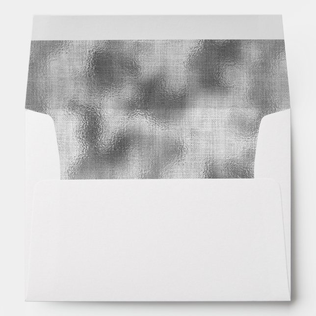 Envelope with silver faux foil metal lining (Back (Bottom))