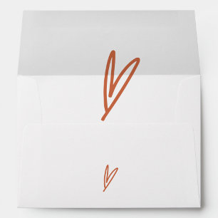 Envelopes 5x7 Boho Heart Minimalist Terracotta