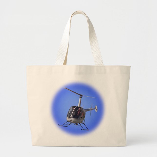 Enviro-Friendly Helicopter Gifts Tote Bags (Front)