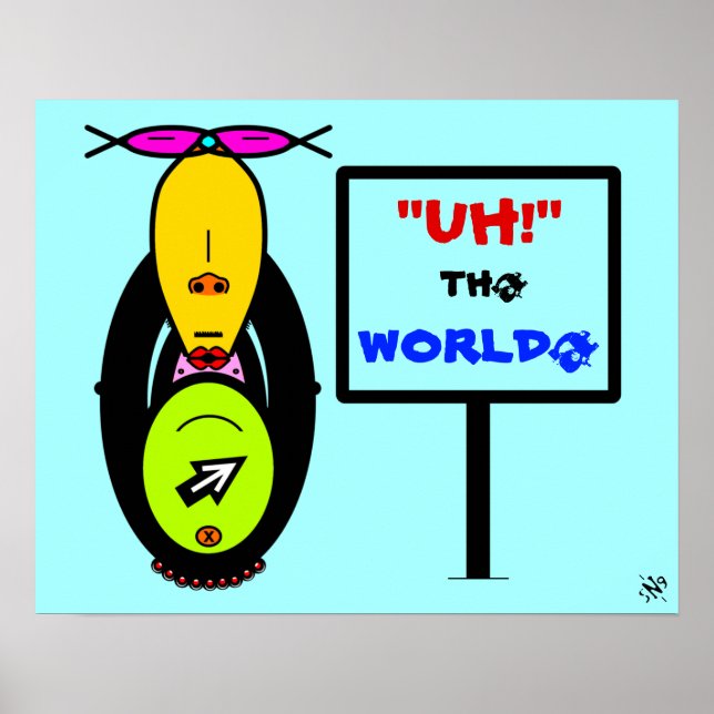 Environment Monkey Weird Funny Cartoon Mascot Poster (Front)