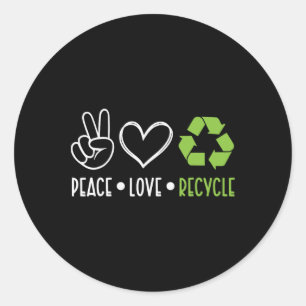Environmental Activist Recycle Symbol Renew Recycl Classic Round Sticker