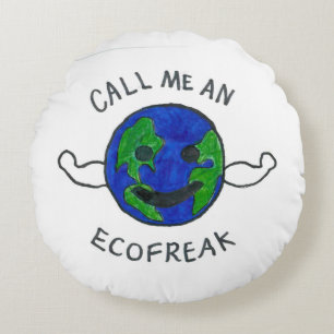 Environmental Awareness Design Round Cushion