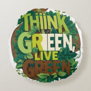 Environmental Awareness Round Cushion