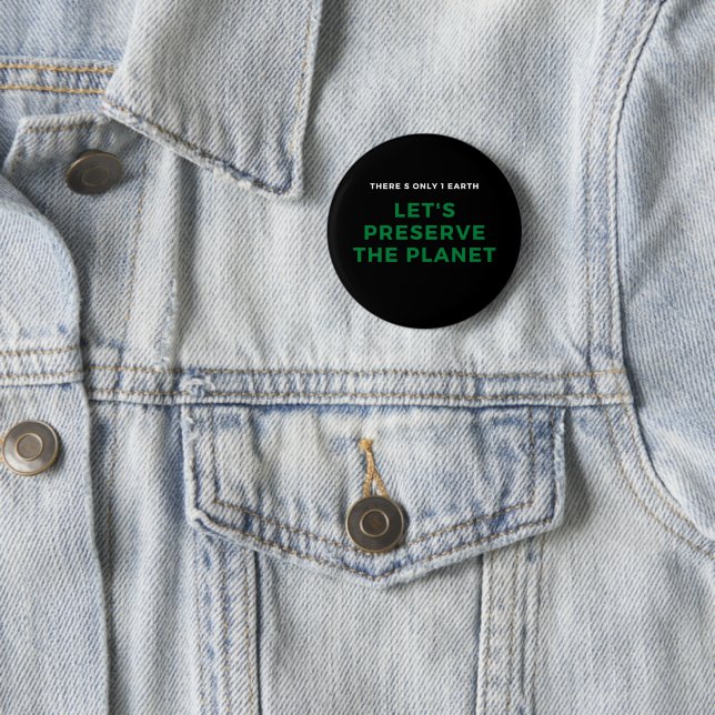 Environmental awareness stop climate change 6 cm round badge (In Situ)