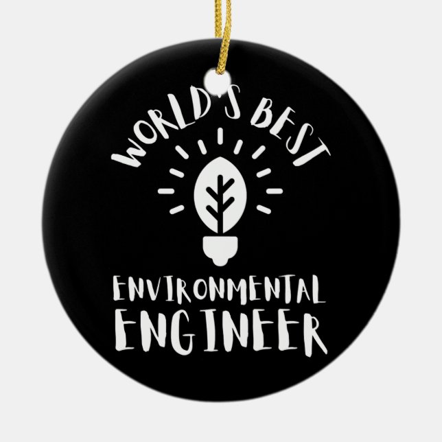 Environmental Engineer And Environmental Science Ceramic Tree Decoration (Front)