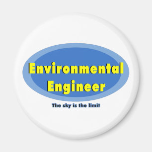 Environmental Engineer Blue Oval Magnet