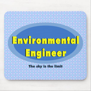 Environmental Engineer Blue Oval Mouse Mat