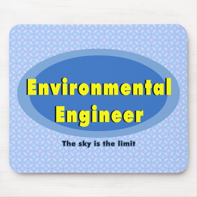 Environmental Engineer Blue Oval Mouse Mat (Front)