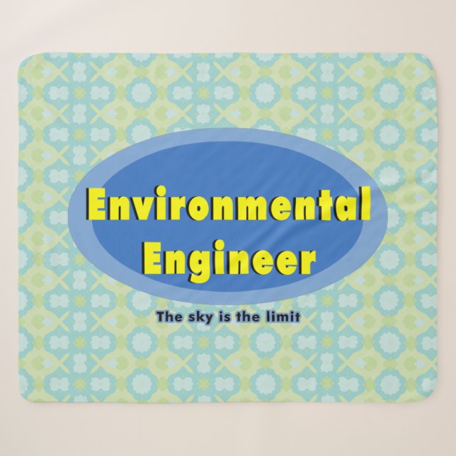 Environmental Engineer Blue Oval Sherpa Blanket (Front (Horizontal))