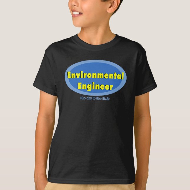 Environmental Engineer Blue Oval T-Shirt (Front)