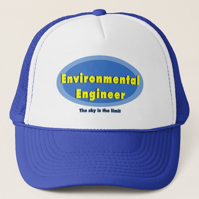 Environmental Engineer Blue Oval Trucker Hat (Front)