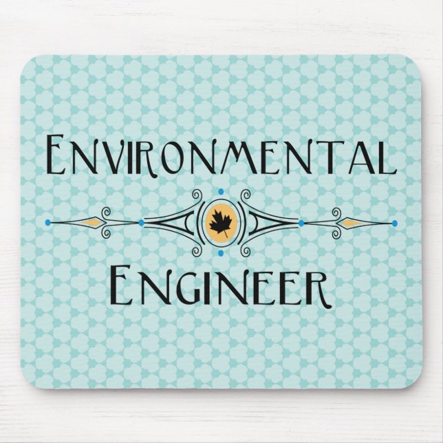Environmental Engineer Decorative Line Mouse Mat (Front)