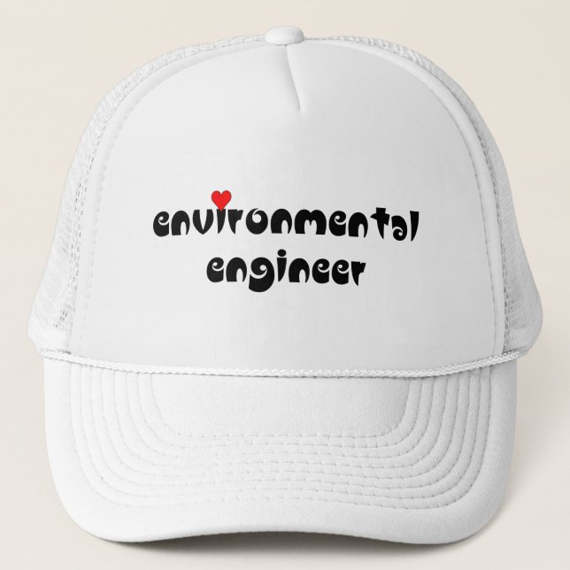 Environmental Engineer Heart Trucker Hat (Front)