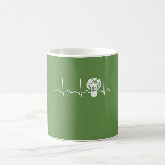 Environmental Engineer Heartbeat Coffee Mug (Center)