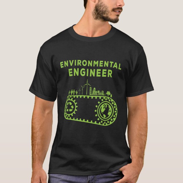 Environmental Engineer Recycling  Pollution Awaren T-Shirt (Front)