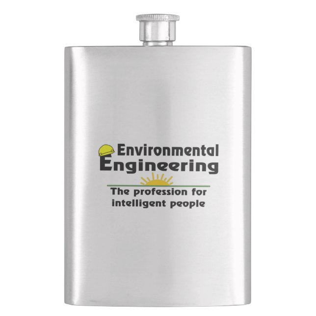 Environmental Engineering Genius Hip Flask (Front)