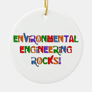 Environmental Engineering Rocks Text Ceramic Tree Decoration