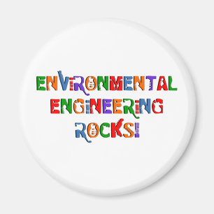 Environmental Engineering Rocks Text Magnet