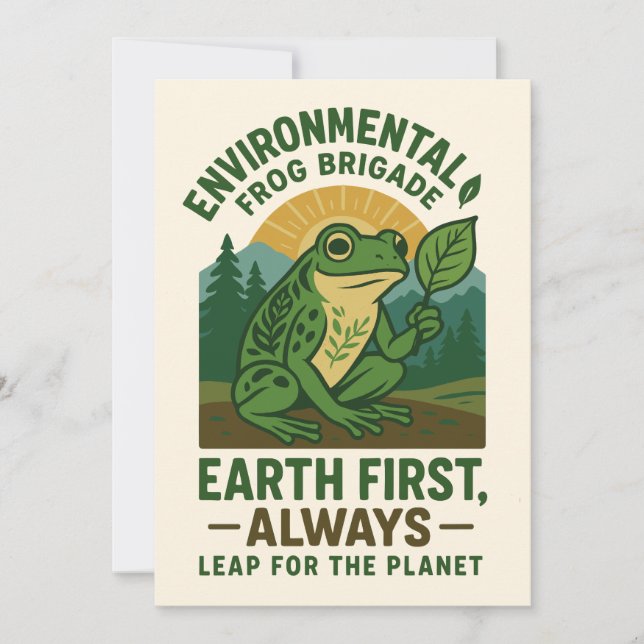 Environmental Frog Brigade – Earth First, Always Invitation (Front)