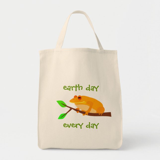 Environmental Frog Tote Bag (Front)