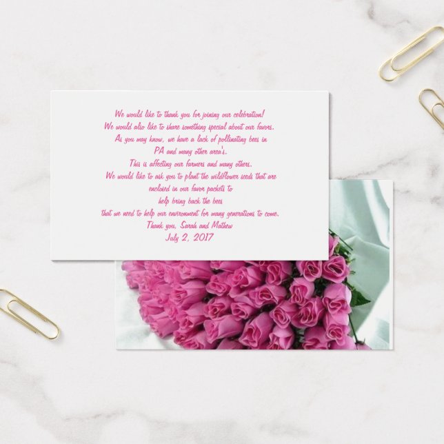 Environmental Information Business Cards Flowers (Office)