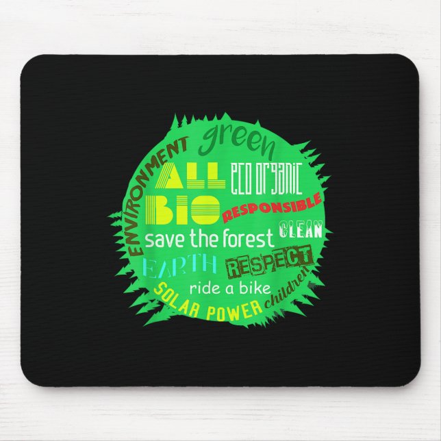 Environmental Protection Around The World Forest L Mouse Mat (Front)