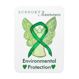Environmental Protection Awareness Ribbon Magnets