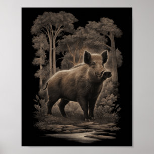 Environmental Protection Climate Action Wild Boar Poster