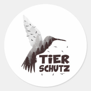 Environmental Protection Climate Protection Animal Classic Round Sticker