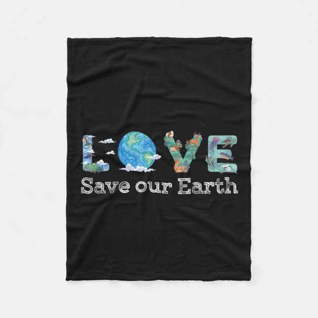 Environmental Protection Climate Protection Animal Fleece Blanket (Front)