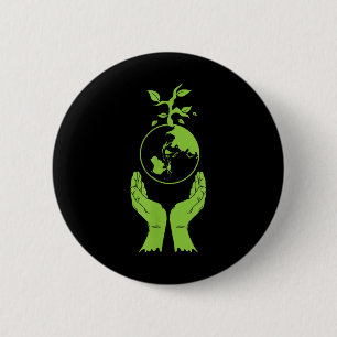Environmental Protection Green Earth 6 Cm Round Badge