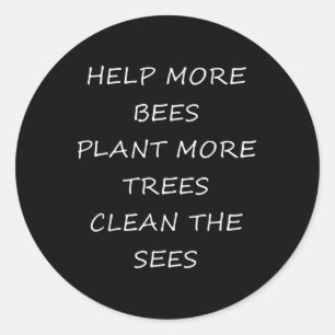 Environmental Protection - Help The Environment Classic Round Sticker