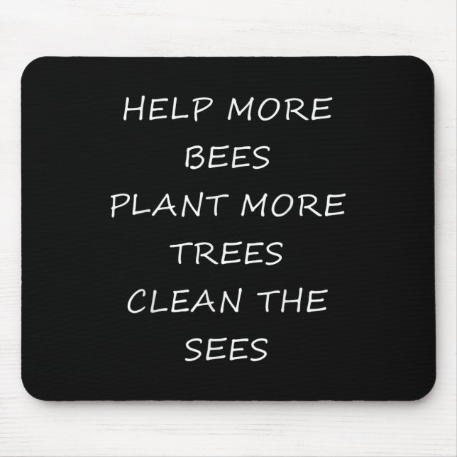 Environmental Protection - Help The Environment  Mouse Mat (Front)