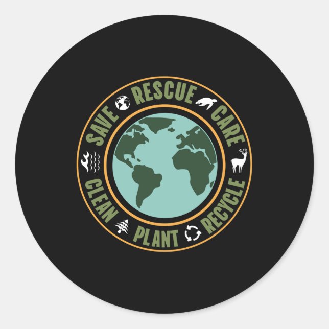 Environmental Protection, Nature Conservation, Oce Classic Round Sticker (Front)