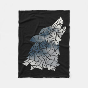 Environmental Protection Owo Mountains - Wolf Silh Fleece Blanket