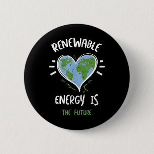 Environmental Protection_ Renewable Energy Is T... 6 Cm Round Badge