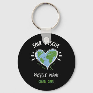 Environmental Protection_ Save Rescue Racycle P... Key Ring