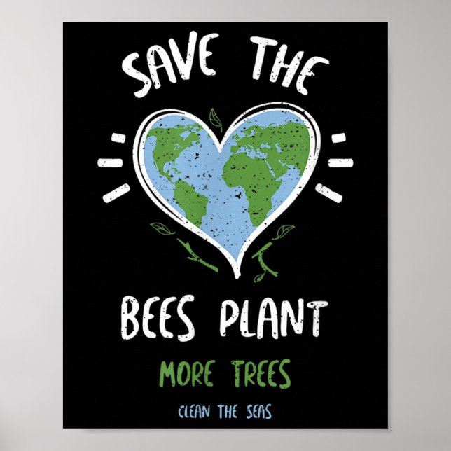 Environmental Protection_ Save The Bees Plant M... Poster (Front)