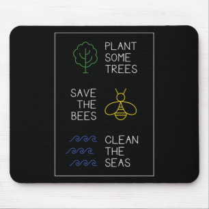 Environmental Protection Saying, Plant Trees, Save Mouse Mat