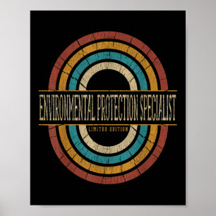 Environmental Protection Specialist Vintage Retro Poster