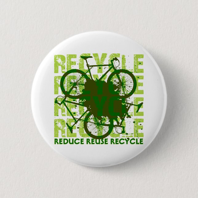 Environmental reCYCLE 6 Cm Round Badge (Front)