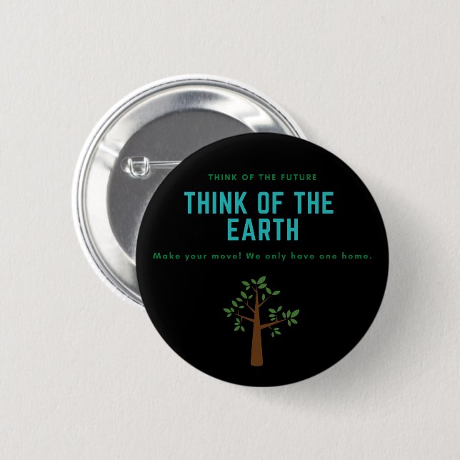 environmental recycle ecology 6 cm round badge (Front & Back)