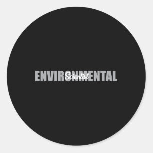 Environmental Scientist Typeset Ecosystem Climate Classic Round Sticker