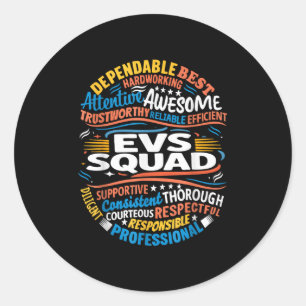 Environmental Services Squad Week Appreciation Fun Classic Round Sticker