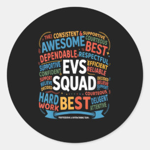 Environmental Services Squad Week Appreciation Fun Classic Round Sticker