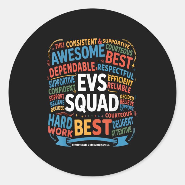 Environmental Services Squad Week Appreciation Fun Classic Round Sticker (Front)