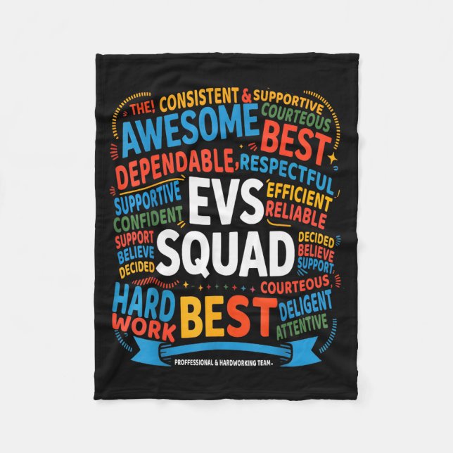 Environmental Services Squad Week Appreciation Fun Fleece Blanket (Front)