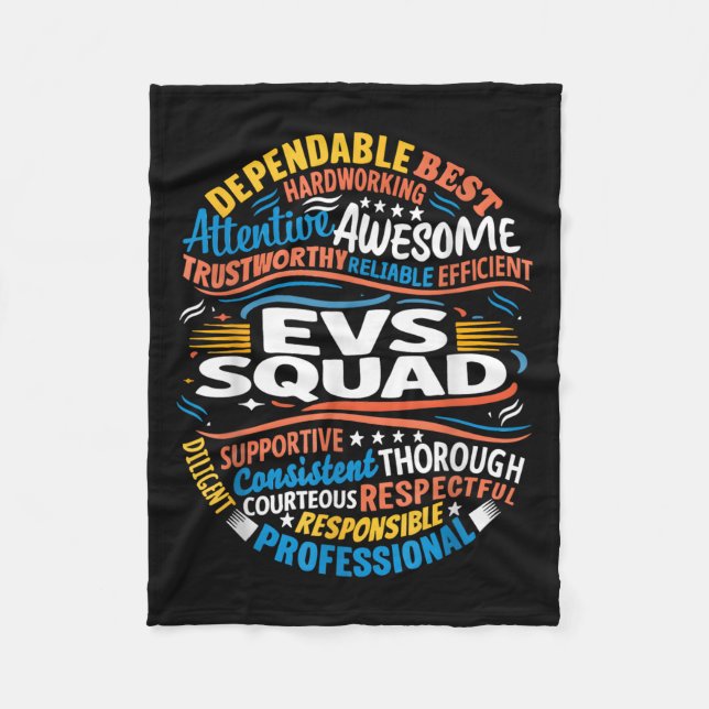 Environmental Services Squad Week Appreciation Fun Fleece Blanket (Front)
