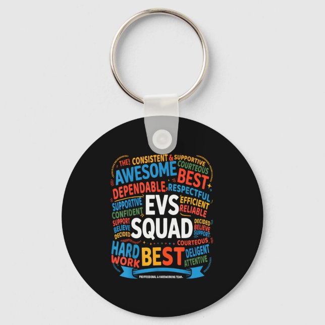 Environmental Services Squad Week Appreciation Fun Key Ring (Front)