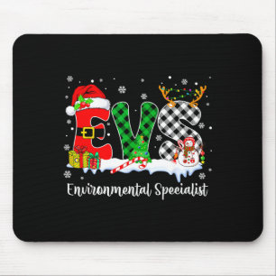 Environmental Specialist Christmas Lights Red Plai Mouse Mat